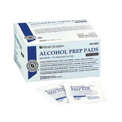Alcohol Prep Pads 6.5 x 3cm Box of 200