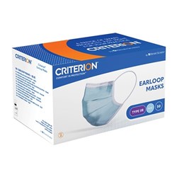 HS CRITERION Mask Blue Earloop Level 2 Box of 50