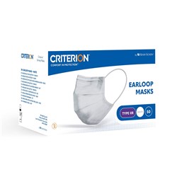 HS CRITERION Mask White Earloop Level 2 Box of 50