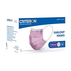 HS CRITERION Mask Pink Earloop Level 2 Box of 50