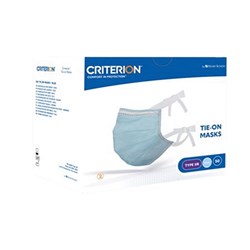 HS CRITERION Mask Tie-on Blue Level 2 Box of 50
