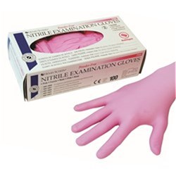 HS Criterion Gloves Bubblegum Nitrile Non Sterile Small 100