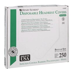 Henry Schein Headrest Cover 11.5x10" Regular White box 250